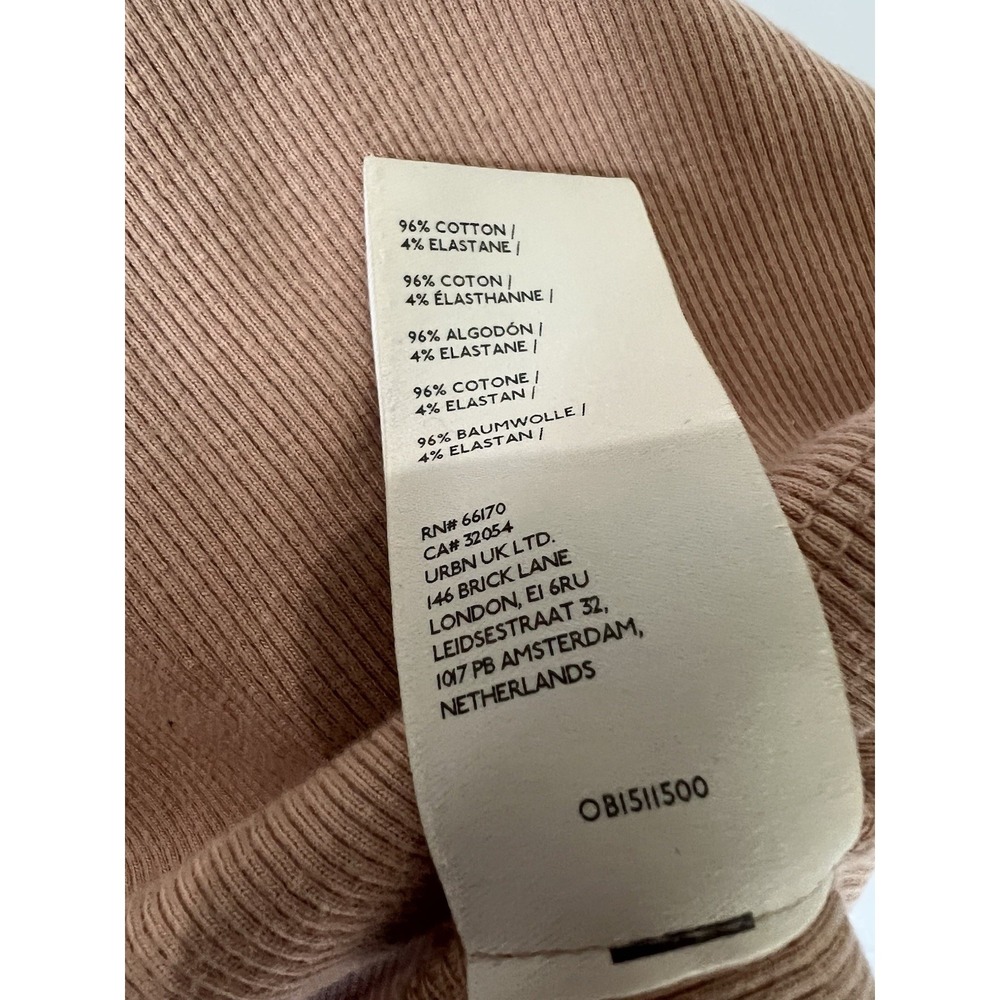 Maeve Anthropologie Racerback Ribbed Cotton Cropped Tank Tan Size XL - Picture 6 of 8